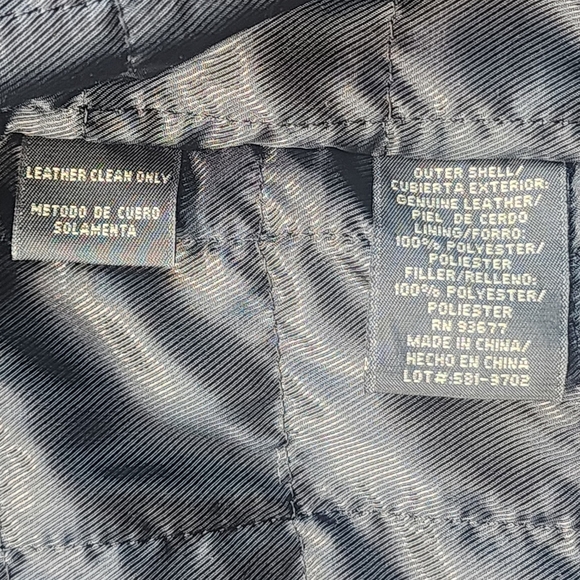 St. John's Bay Heavy Black Leather Jacket for Men Size Large - Picture 7 of 13